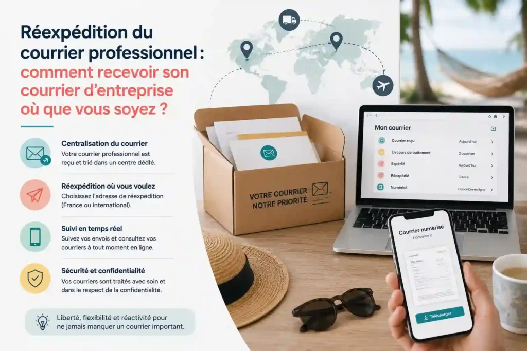 Réexpédition du courrier professionnel : comment recevoir son courrier d&rsquo;entreprise où que vous soyez ?