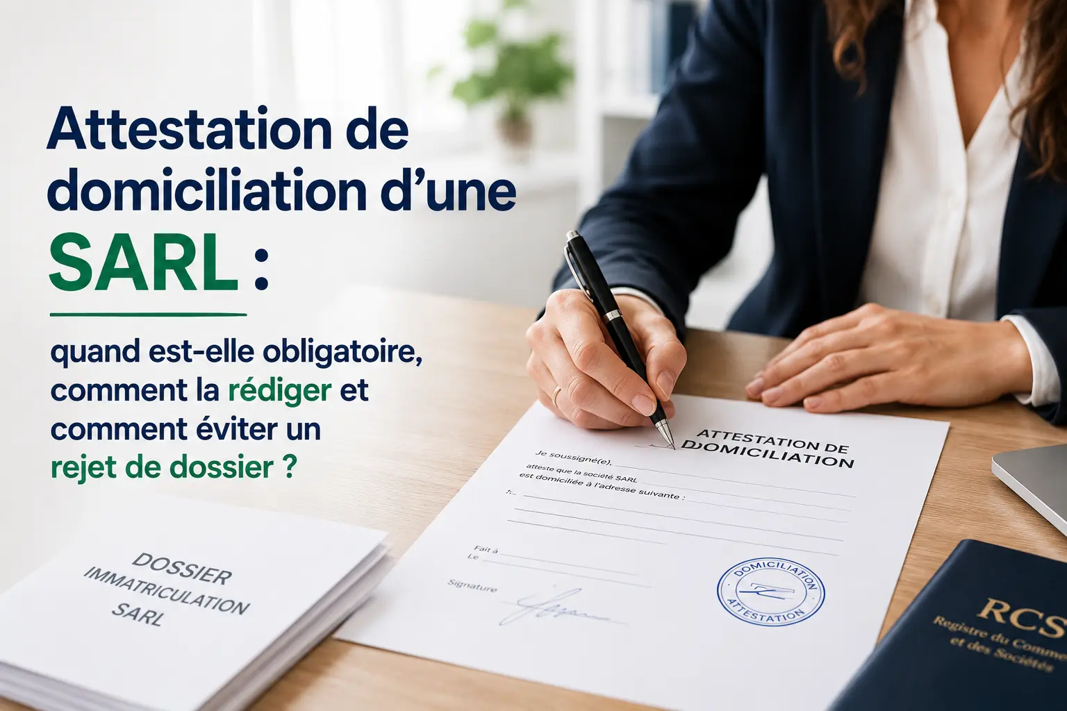 Attestation de domiciliation SARL