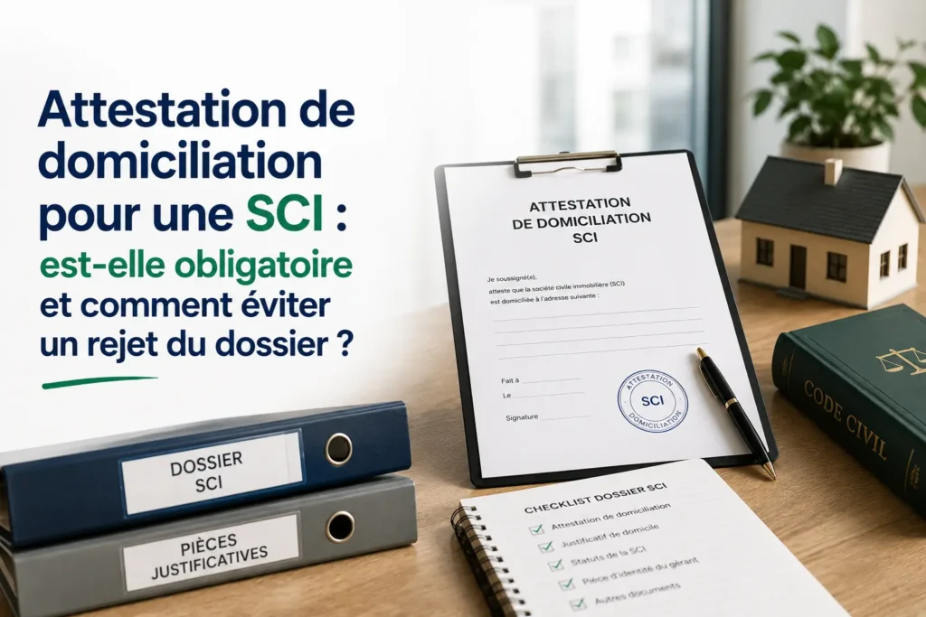 Attestation de domiciliation pour une SCI : est-elle obligatoire et comment éviter un rejet du dossier ?