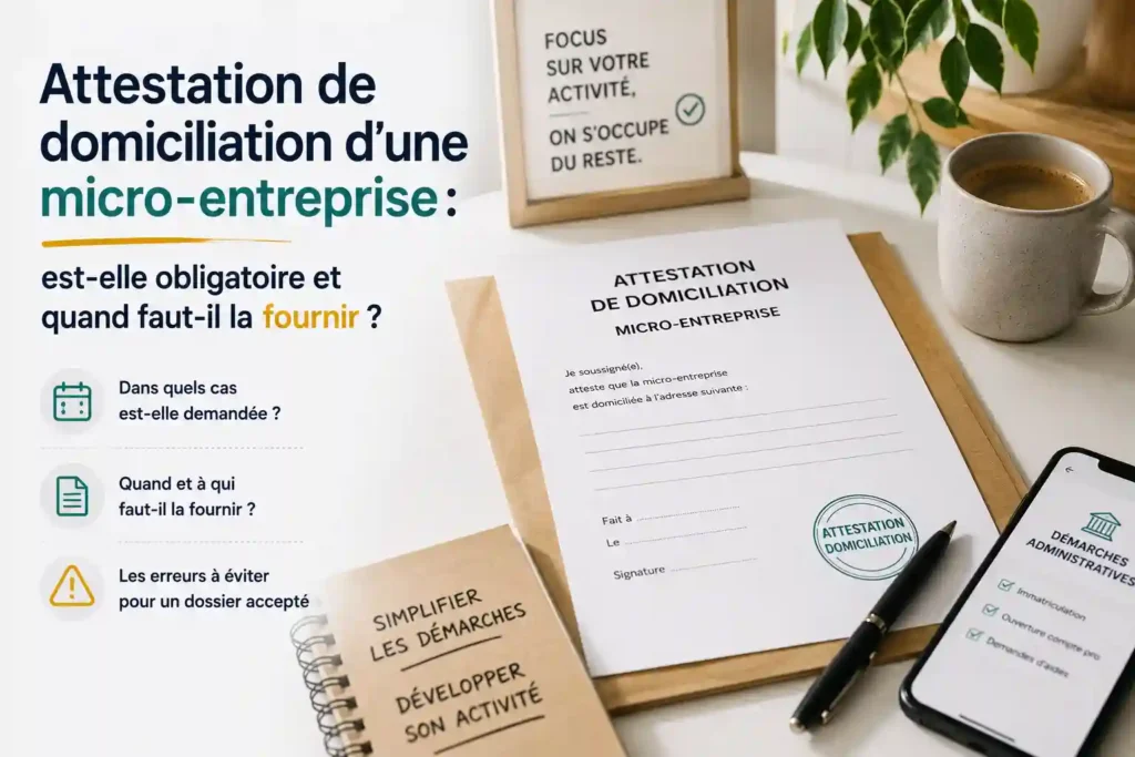 Attestation de domiciliation d’une micro-entreprise : est-elle obligatoire et quand faut-il la fournir ?