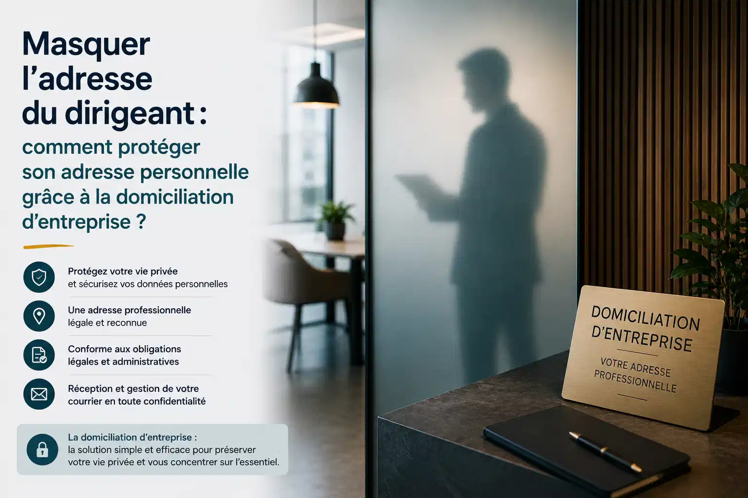 masquer adresse personnelle du dirigeant