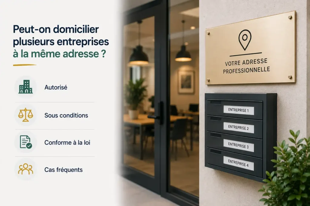 Peut-on domicilier plusieurs entreprises à la même adresse ? Règles, limites et cas pratiques