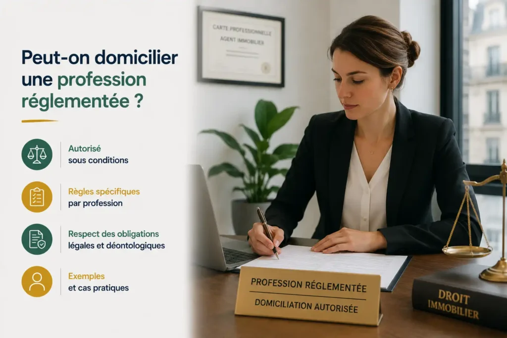 Peut-on domicilier une profession réglementée ? Les règles à connaître selon votre métier
