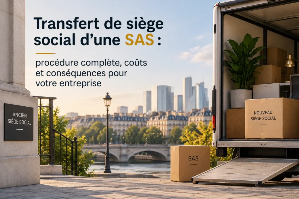 Transfert de siège social d’une SAS : procédure complète, coûts et conséquences pour votre entreprise