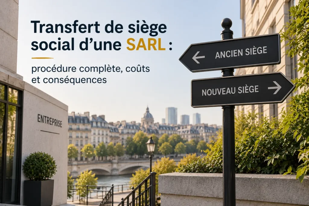 Transfert de siège social d’une SARL : procédure complète, coûts et conséquences
