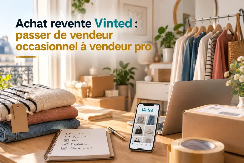 Achat revente Vinted : passer de vendeur occasionnel à vendeur pro (Guide 2026)